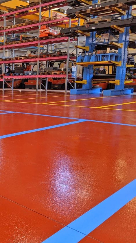 pavimentazione in resina per l'industria e capannoni